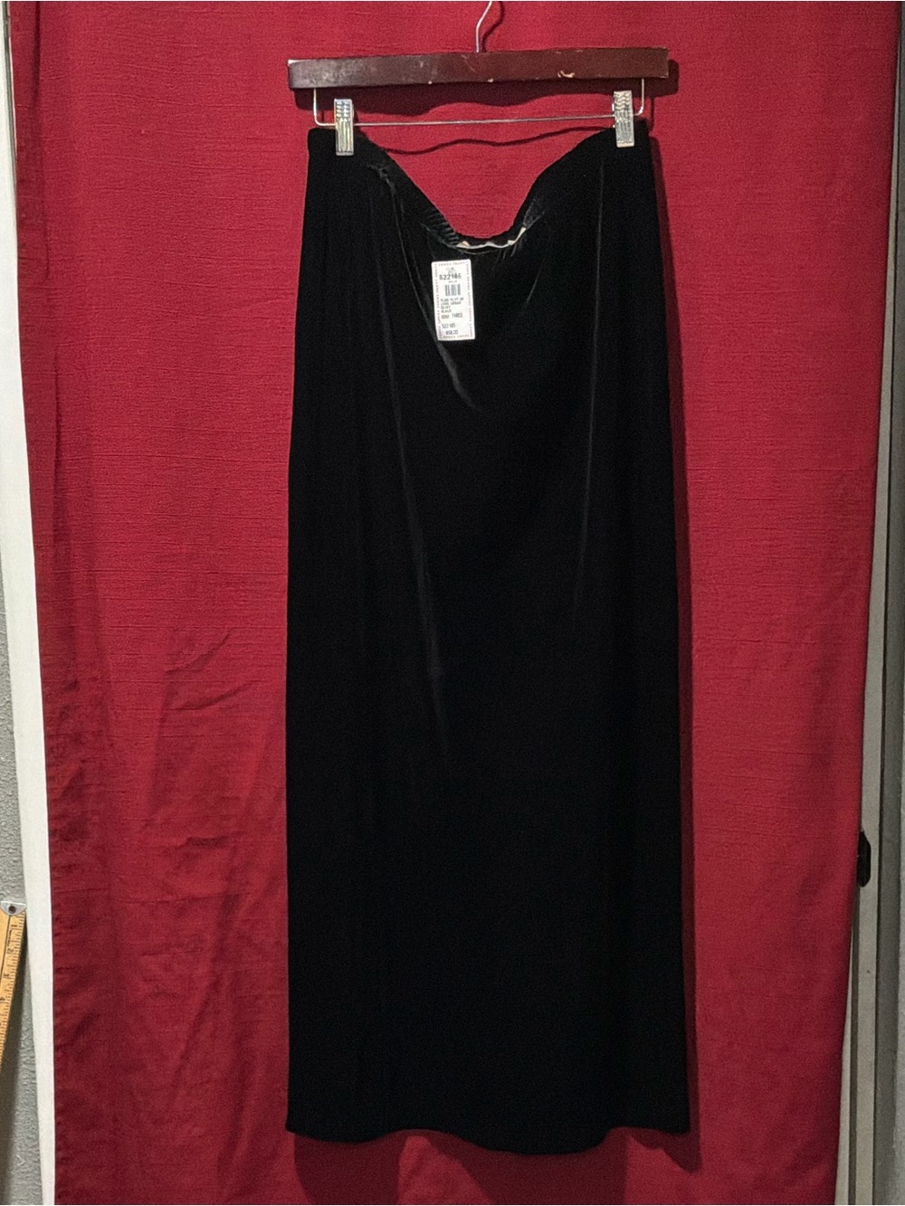 Chico's Black Velvet Maxi Skirt